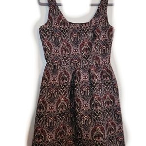 Cocktail Dress with Pockets & Gold Threading